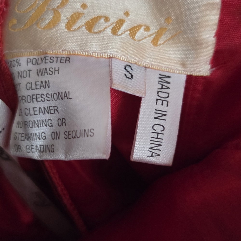 Red Strapless Prom Dress - Picture 4 of 4